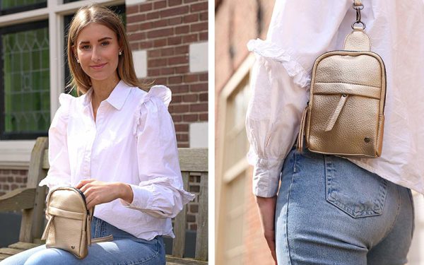Champagne Crossbodytas "Bakkum" - Afbeelding 6